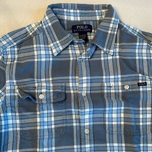 Polo Ralph Lauren Boys XL Blue Flannel